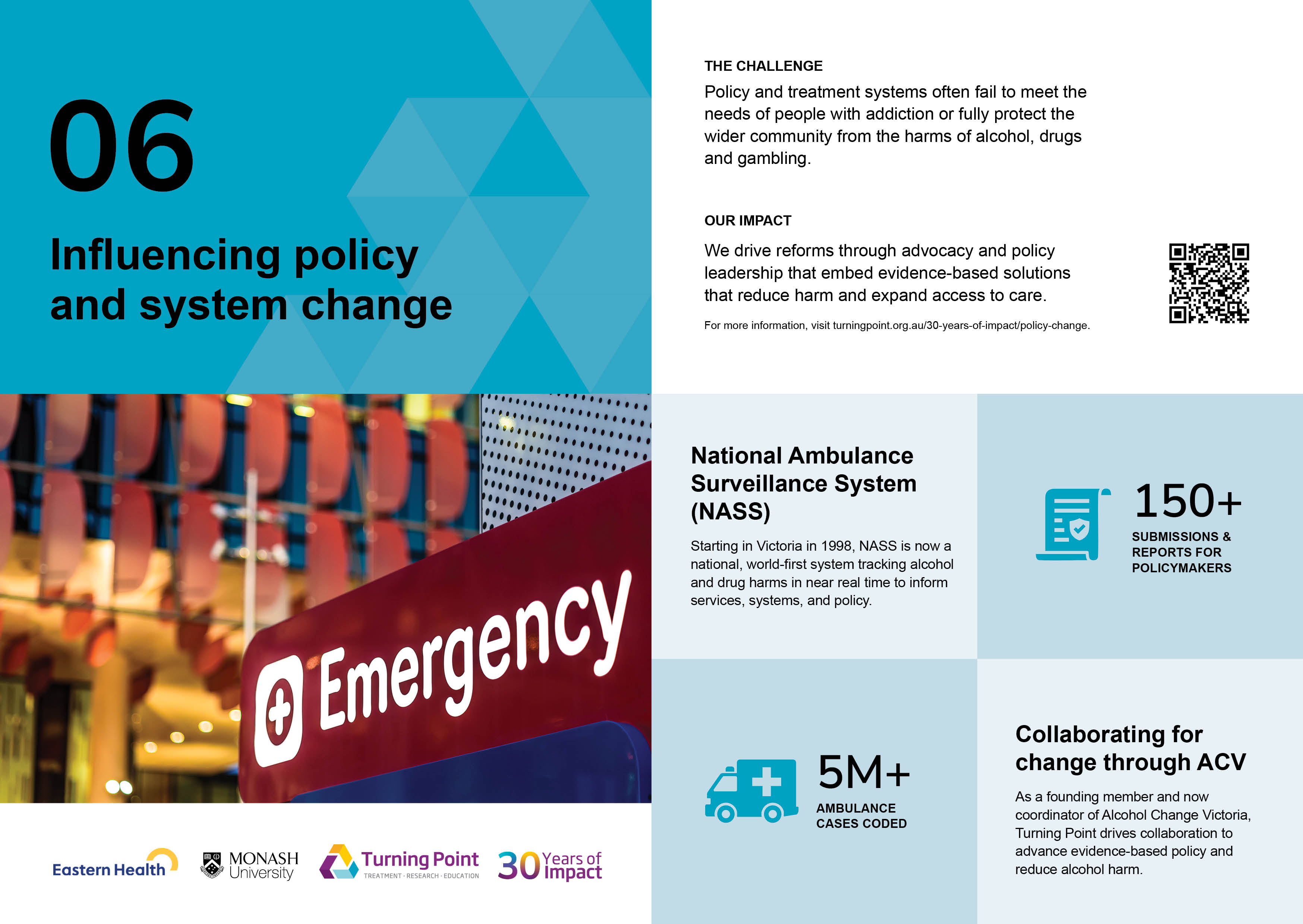 Influencing policy and system change