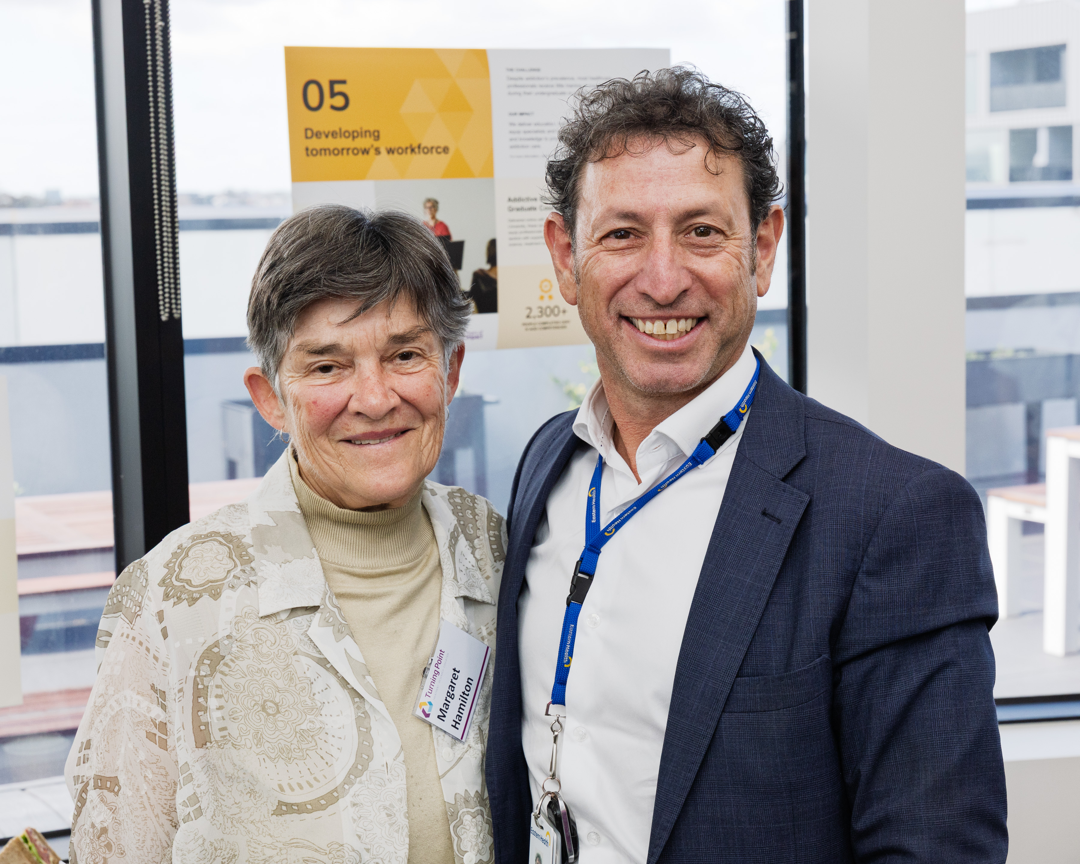 Founding director Prof Margaret Hamilton AO with  Executive Clinical Director Prof Dan Lubman AM